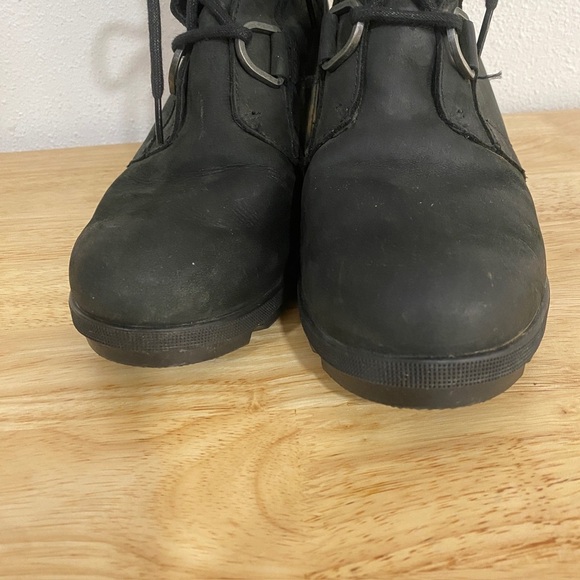 Sorel Women's Joan of Arctic Wedge II Leather Lace Up Boot Black 9.5 - Picture 6 of 10